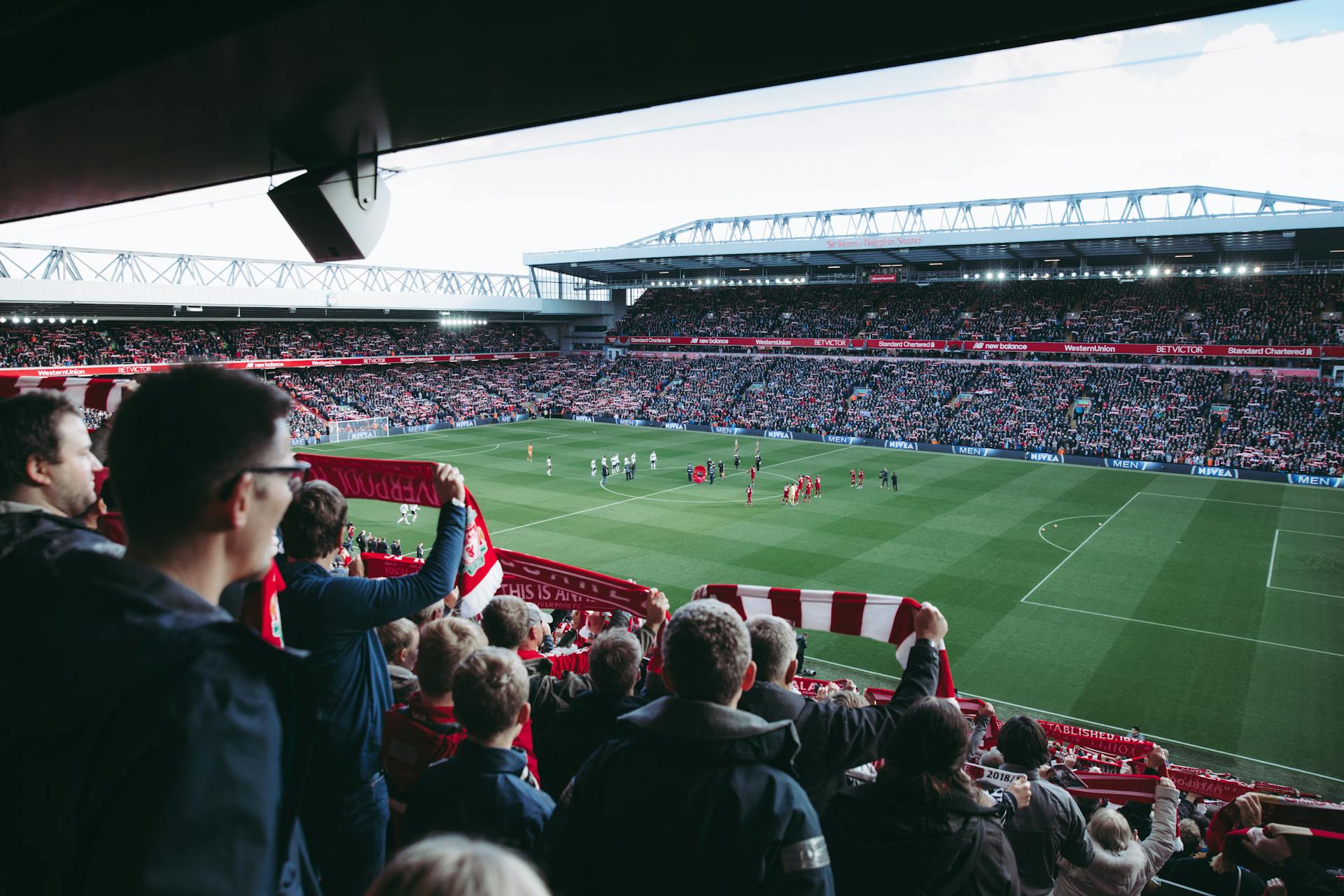Football supporters in London